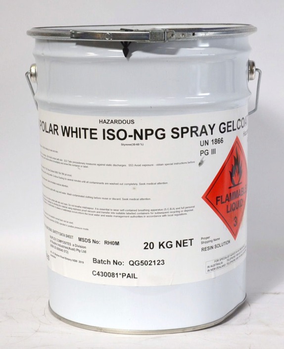 Gelcoat White Spray Martini Fibreglass